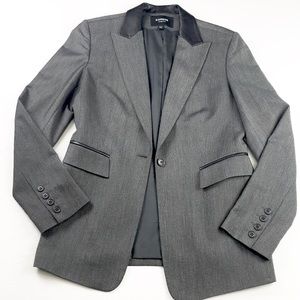 Express | Boyfriend Blazer with faux leather